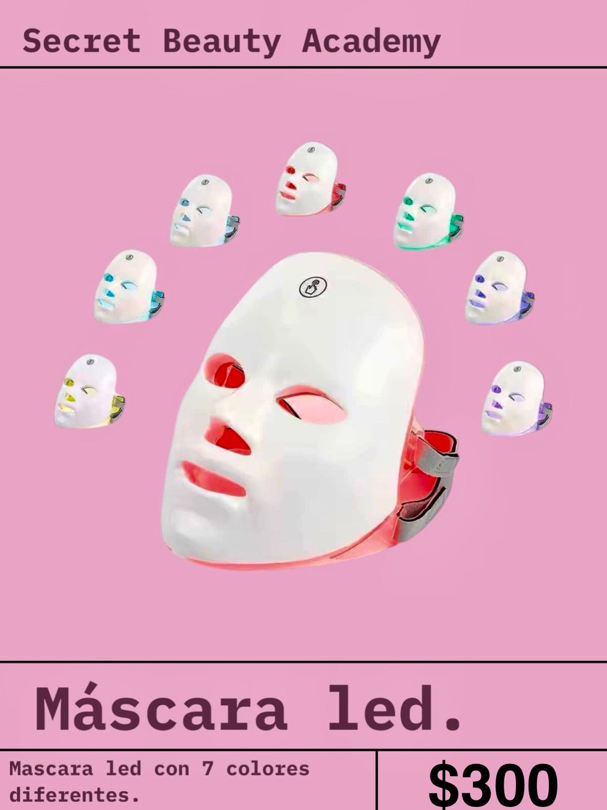 Máscara de Terapia con 7 Luces LED