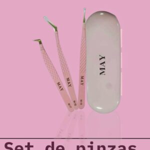 Set Profesional de 3 Pinzas para Pestañas